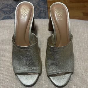 Vince Camuto Metallic Gold Mules